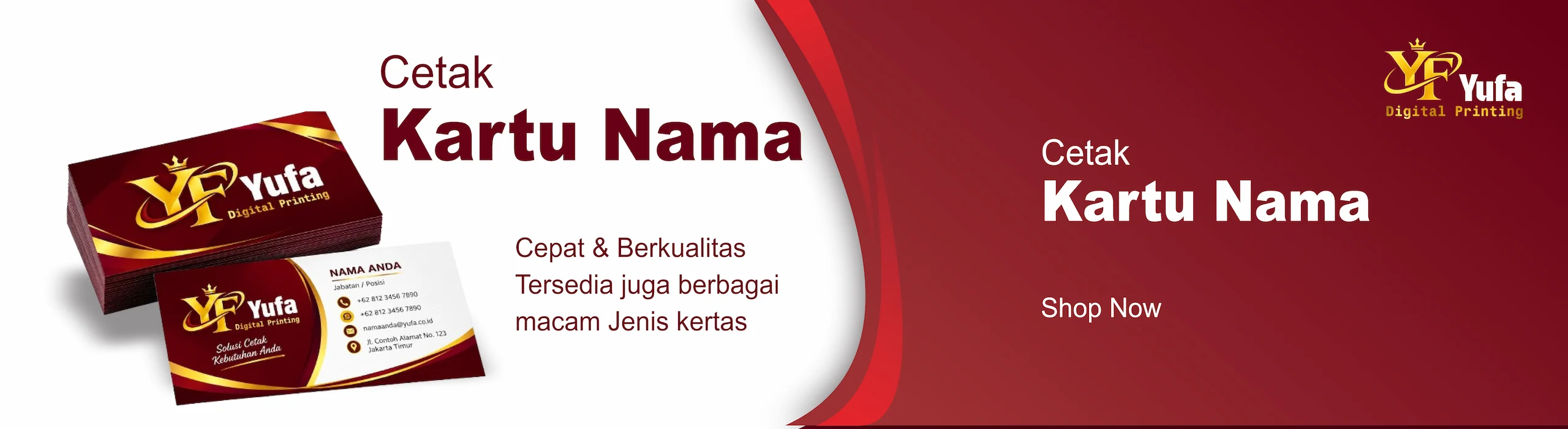 Cetak Kartu Nama Cepat & Berkualitas
